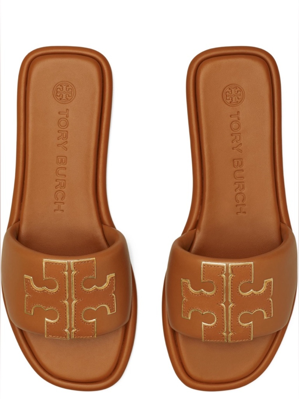 Tory Burch Double-T Leather Sport Slide Sandal Size 11